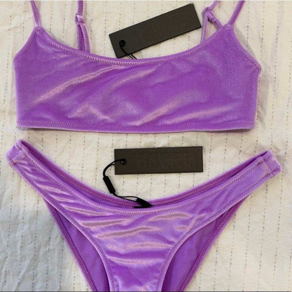 Purple triangl bikini